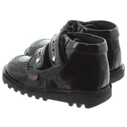 Bottines Kickers Hi Vegan Pour Enfant - Noir - Matériaux Végétaliens Et Durables - Semelle épaisse Emblématique