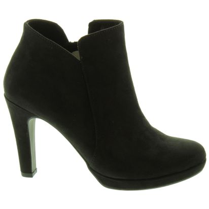 Tamaris Ladies 25316 Heeled Ankle Boots In Black in Black