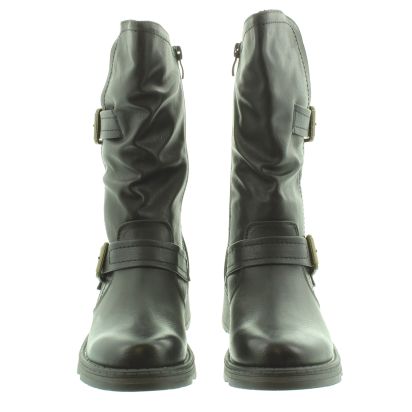 Ladies Hannah2 Flat Calf Boot in Black - Main Image