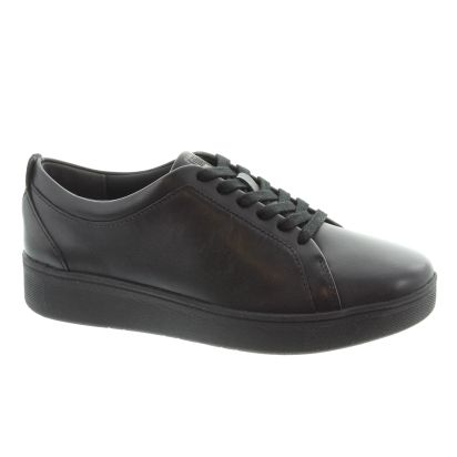 FitFlopâ„¢ Ladies Rally Leather Sneakers In Black in Black