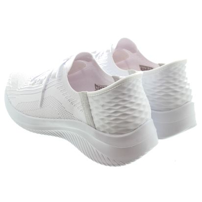 Ladies Slip-Ins Ultra Flex Trainers In White - Main Image
