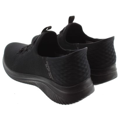 Mens Slip-ins Ultra Flex Right Away Trainers In Black