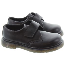 Dr Martens Kamron Velcro Shoes In Black in Black