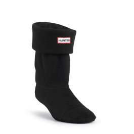 Hunter Adults Fleece Welly Socks In Black in Black