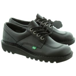 Kickers Mens Kicklo Lace Shoes in Black in Black