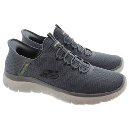 Mens Slip-ins Ultra Flex Right Away Trainers In Charcole