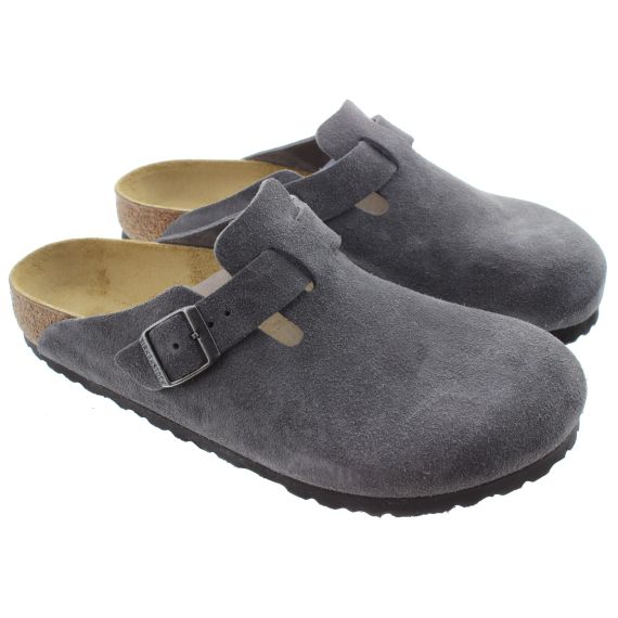 BIRKENSTOCK Suede Boston Mule