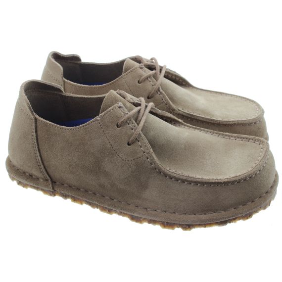 4066648325864 Ladies Utti Narrow Lace Shoes In Taupe Suede 