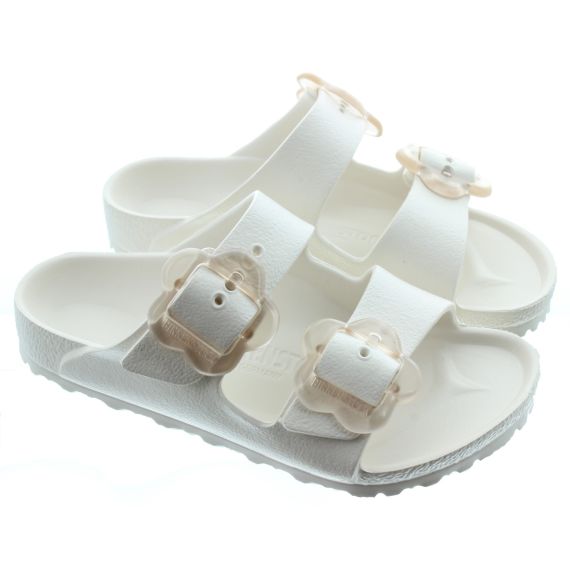 BIRKENSTOCK Kids Flower EVA Arizona Sandals In Eggshell