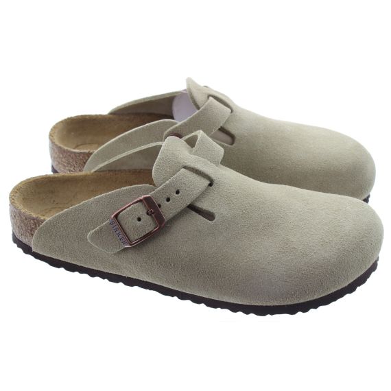BIRKENSTOCK Kids Boston Clogs In Taupe