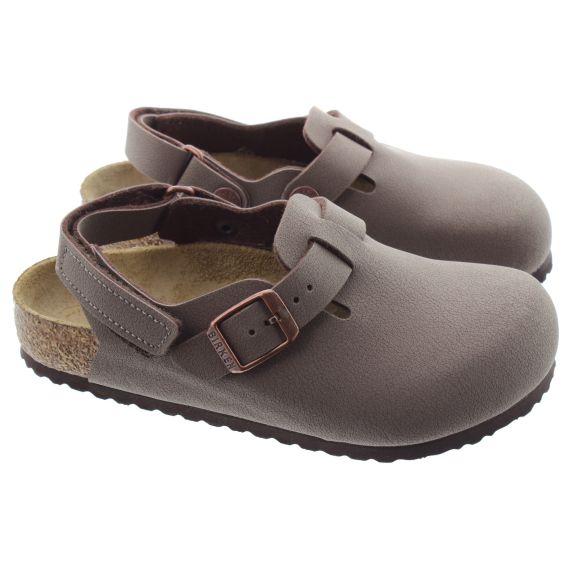 BIRKENSTOCK Kids Tokio Clogs In Mocca