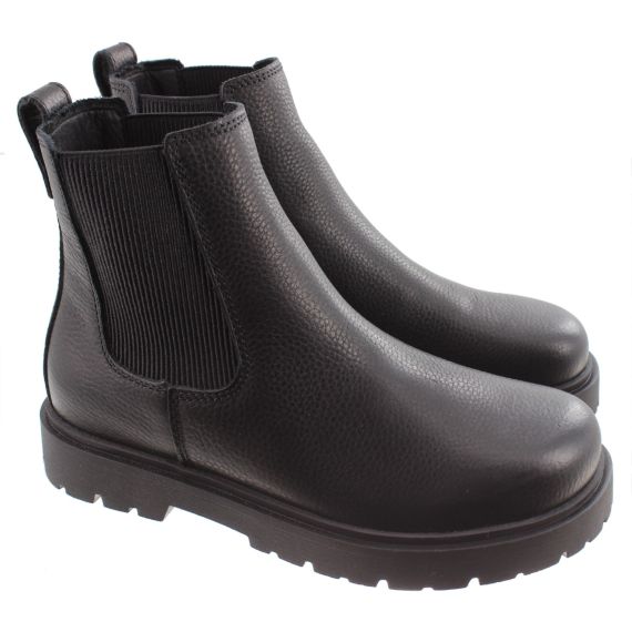 BIRKENSTOCK Ladies Highwood Leather Ankle Boots In Black