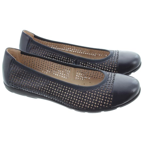 CAPRICE Ladies 22151 Ballerina Pumps In Navy