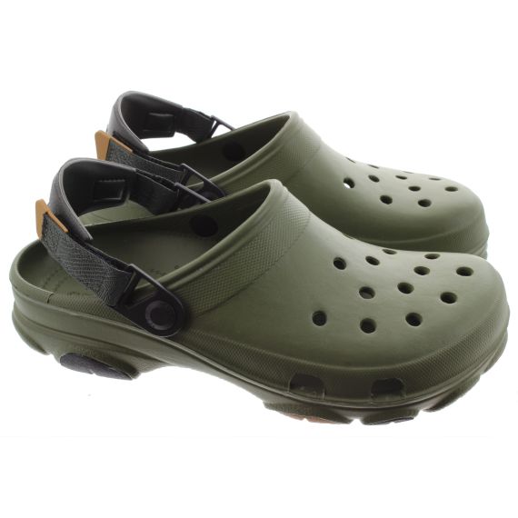CROCS Mens All Terrain Clogs In Army Green
