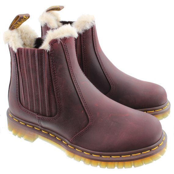 DR MARTENS Ladies 2976 Leonore 2 Chelsea Boots In Cherry