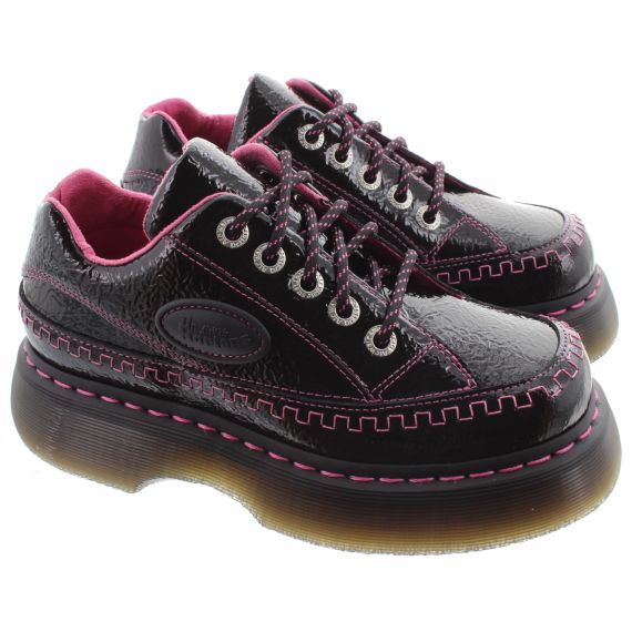 DR MARTENS Ladies Buzz 5I 5-Eyelet Shoes In Black Patent 