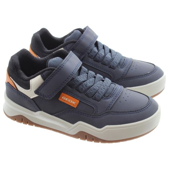 GEOX Kids Perth Elastic Trainers In Navy