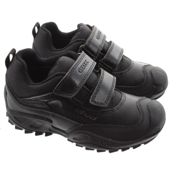 GEOX Kids Waterproof Savage Shoes In Black 