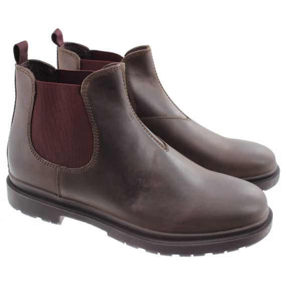 GEOX Mens Andalo Chelsea Ankle Boots In Coffee Brown