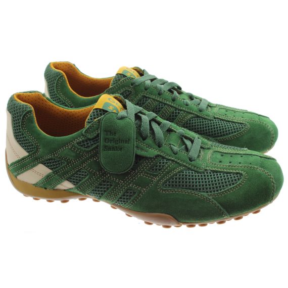 GEOX Mens Snake Original Trainers In Green