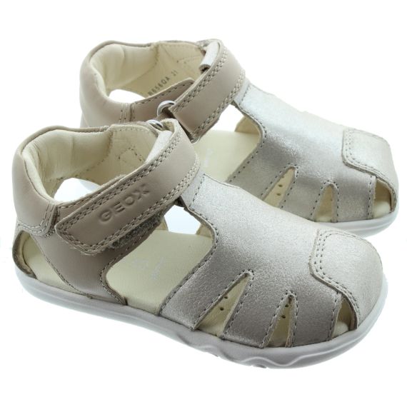 GEOX Kids Barefoot Steppie Up Sandals In Beige