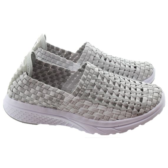 HEAVENLY FEET Ladies Cosmos Elastic Shoes In Grey