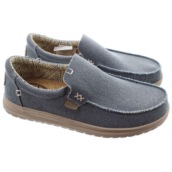 HEY_DUDE Mens Mikka Braided Loafers In Blue