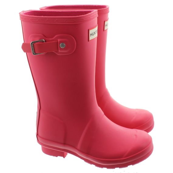 HUNTER Kids Young Hunter Wellington Boots In Pink
