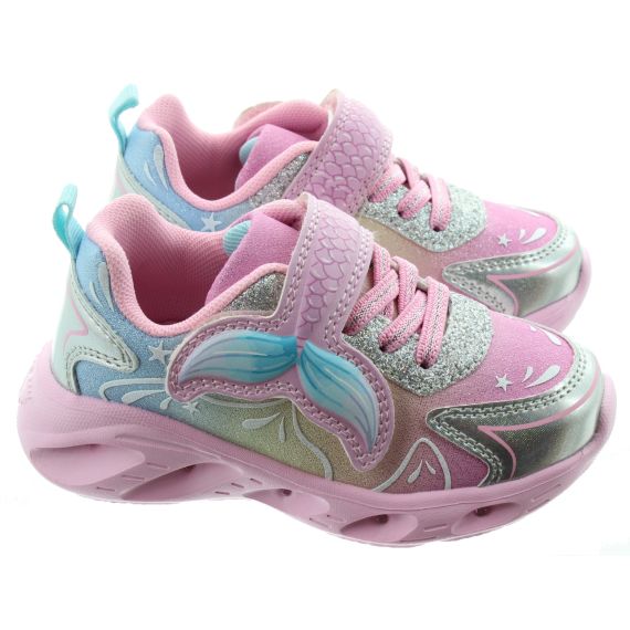 LELLI KELLY Kids LK5636 Mariel Light Up Flashing Trainers In Pink