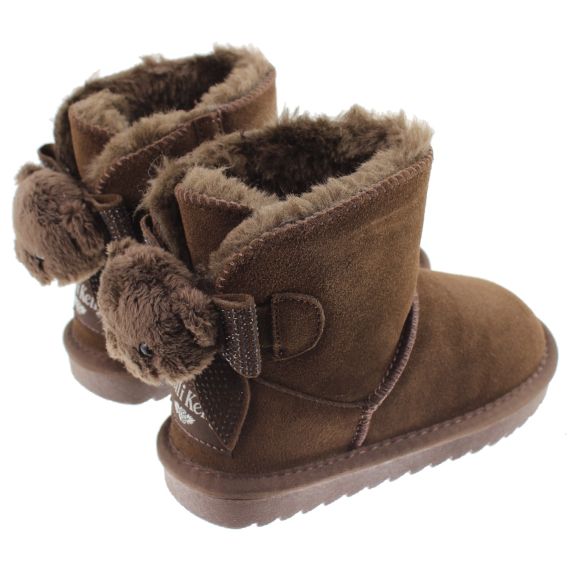 LELLI KELLY Kids LK5680 OrsettoTeddy Boots In Chocolate Brown
