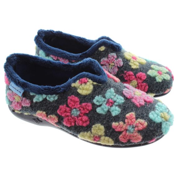 LUNAR Ladies Lychee Slippers In Navy