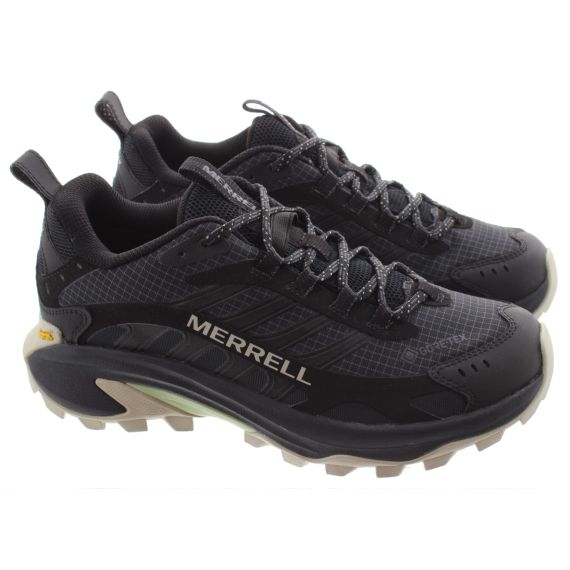 MERRELL Ladies Moab Speed 2 Goretex Waterproof Trainers In Black