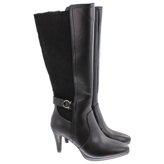 RAVEL Ladies Hinton Heel Knee Boots In Black