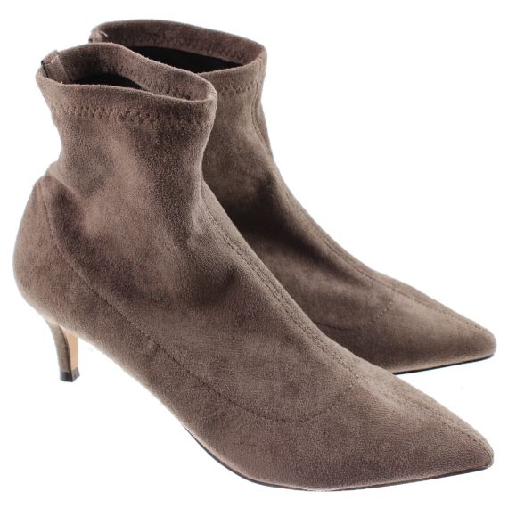RAVEL Ladies Madruga Kitten Heel Ankle Boots In Taupe
