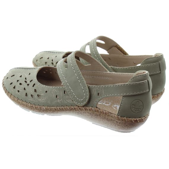 RIEKER Ladies 44872 Bar Shoes In Green