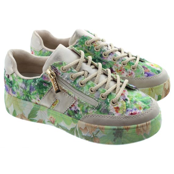 RIEKER Ladies M7711 Floral Trainers In Multi
