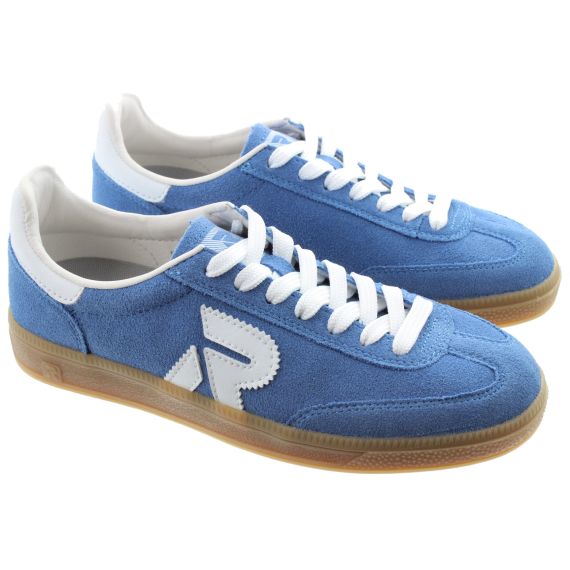 RIEKER Ladies W2200 Suede Trainers In Blue