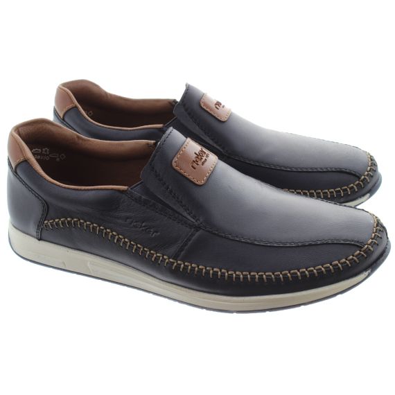 RIEKER Mens 11962 Slip On Shoes In Navy 
