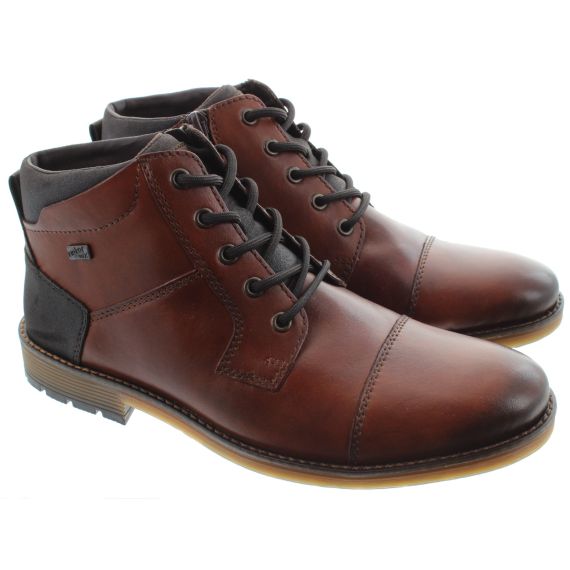 RIEKER Mens F4500 Waterproof Boots in Tan
