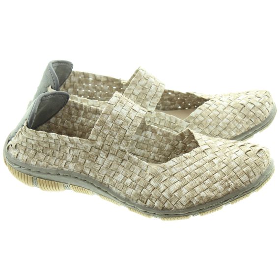 ADESSO Ladies Lottie Weave Bar Shoes In Caramel