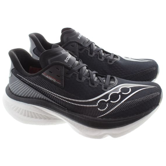 SAUCONY Mens Endorphin Azura Running Trainers In Black And White