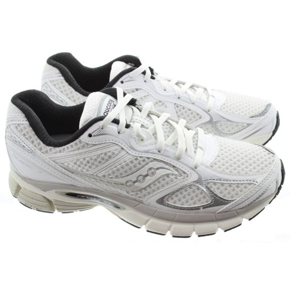 SAUCONY Adults Progrid Guide 7 Sneakers In White Black