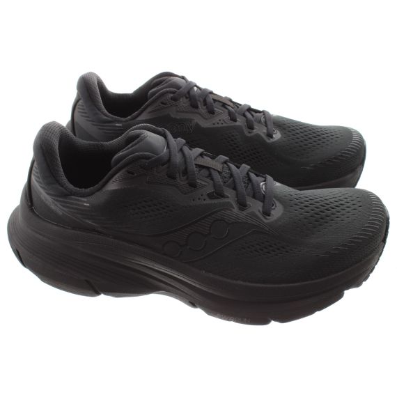 SAUCONY Mens Guide 19 Running Trainers In Black