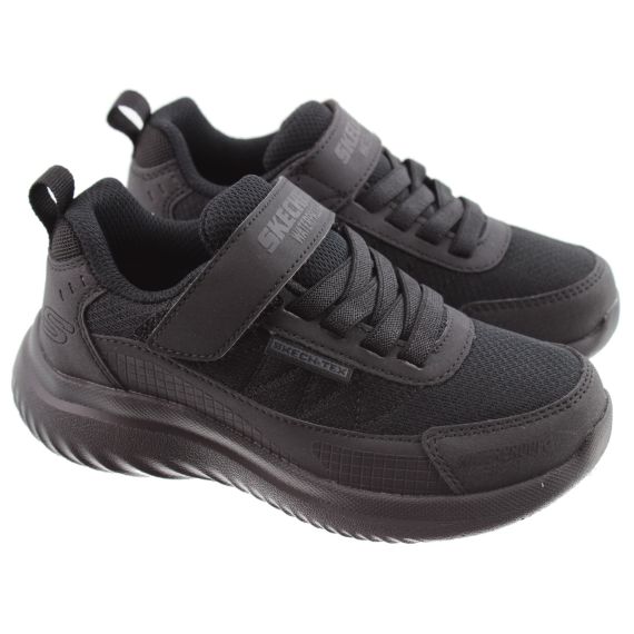 SKECHERS Kids 406341L Aqua Pace Waterproof Velcro Trainers In Black