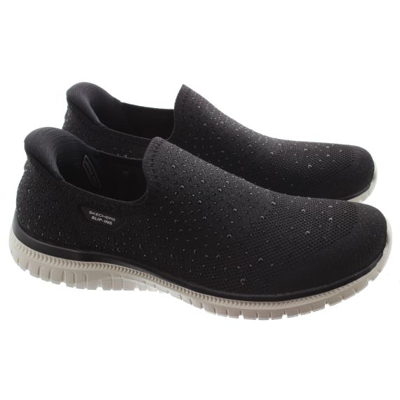 SKECHERS Ladies 104458 Martha Stewart Slip Ins Shoes In Black/ White