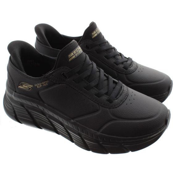 SKECHERS Ladies 117394 Flex-Hi Slip Ins Trainers In Black