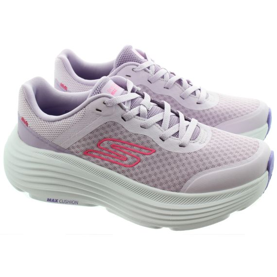 SKECHERS Ladies 129470 Max Cushioning Trainers In Lavender 