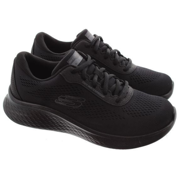 SKECHERS Ladies 150198 Waterproof Trainers In Black 