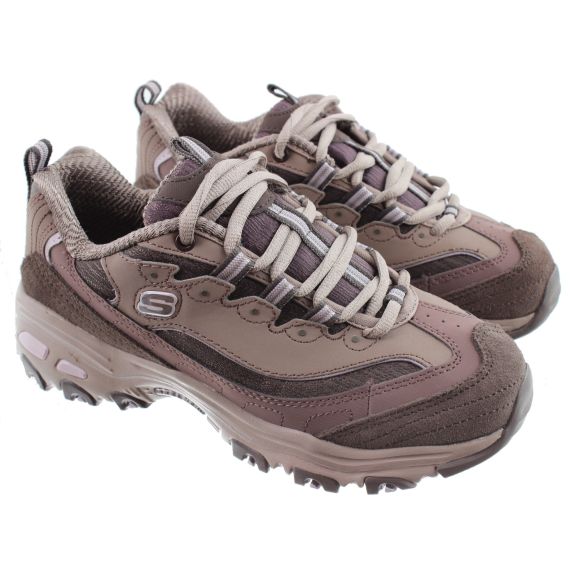 SKECHERS Ladies 150872 D'Lites Trainers In Chocolate