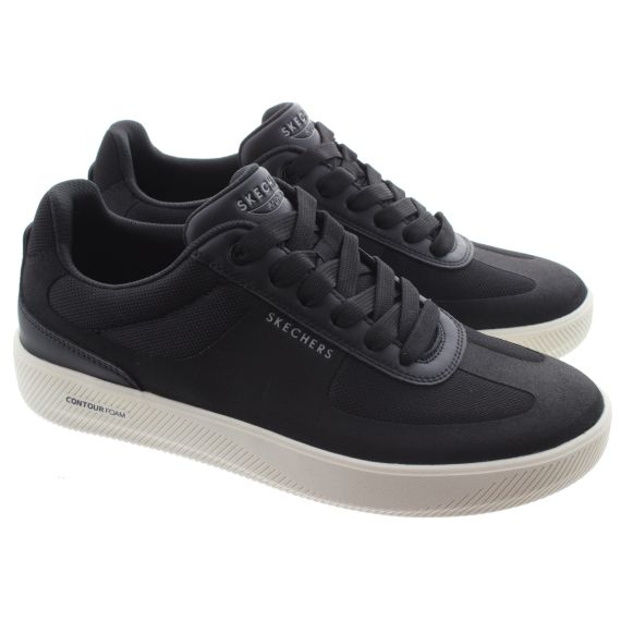 SKECHERS Mens 183400 Arch Fit Court Break Slip On Shoes In Black 